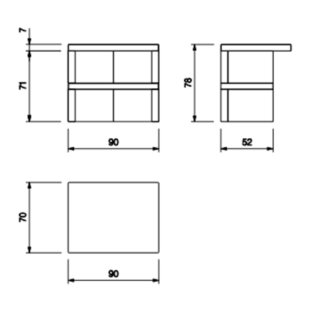 Modulo lavoro 90 cucina da esterno Palazzetti Grigio