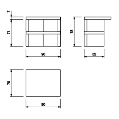 Modulo lavoro 90 cucina da esterno Palazzetti Grigio