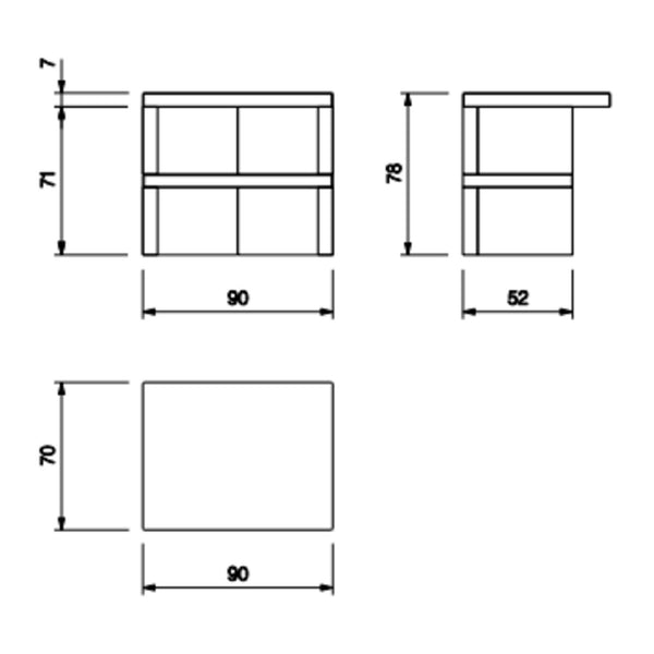 Modulo lavoro 90 cucina da esterno Palazzetti Grigio