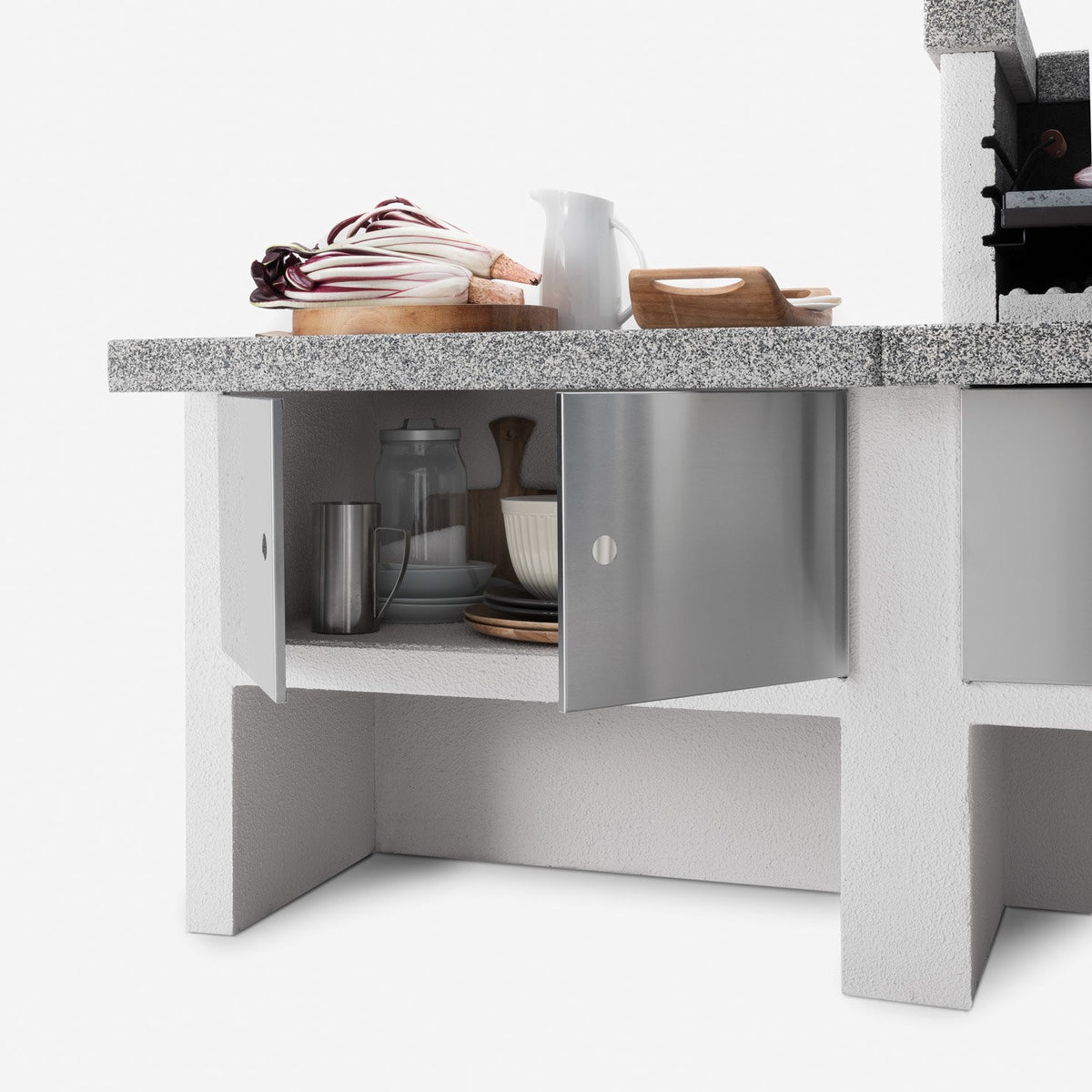 Modulo lavoro 90 cucina da esterno Palazzetti Rosso