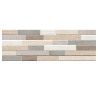 ANTHOLOGY SAVOIA ITALIA rivestimenti in bicottura in pasta bianca effetto cemento decorato per pareti bagno e living