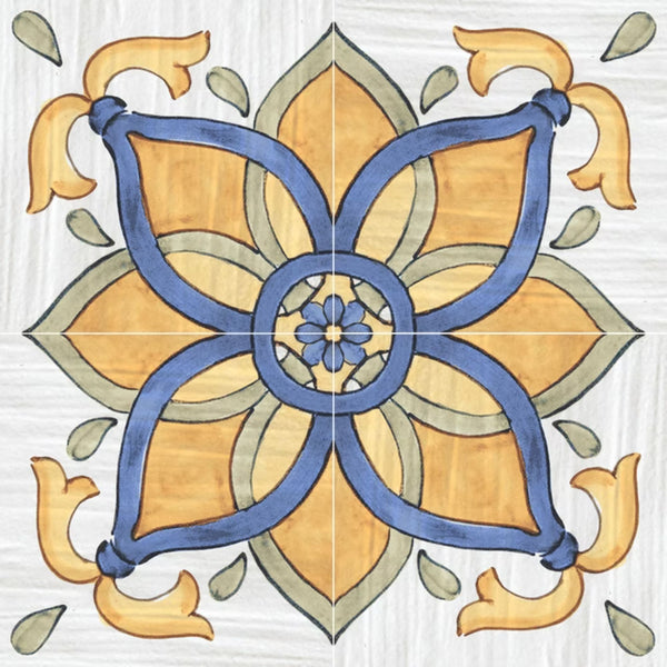 MAIOLICHE DEL GOLFO SAVOIA ITALIA Piastrelle in gres porcellanato decorato effetto maiolica napoletana per pavimenti e rivestimenti d’interni ed esterni