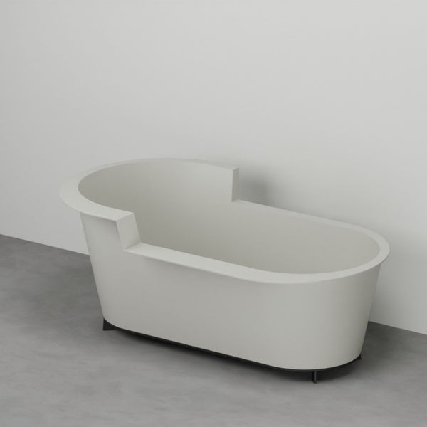 # VASCA DA BAGNO OFELIA IN SOLID SURFACE CON STRUTTURA - CERAMICA CIELO ideale per ambienti bagno moderni e ricercati