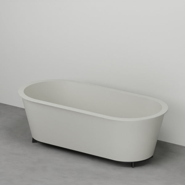 # VASCA DA BAGNO OTTAVIA IN SOLID SURFACE CON STRUTTURA - CERAMICA CIELO perfetta per il centro stanza nei bagni moderni
