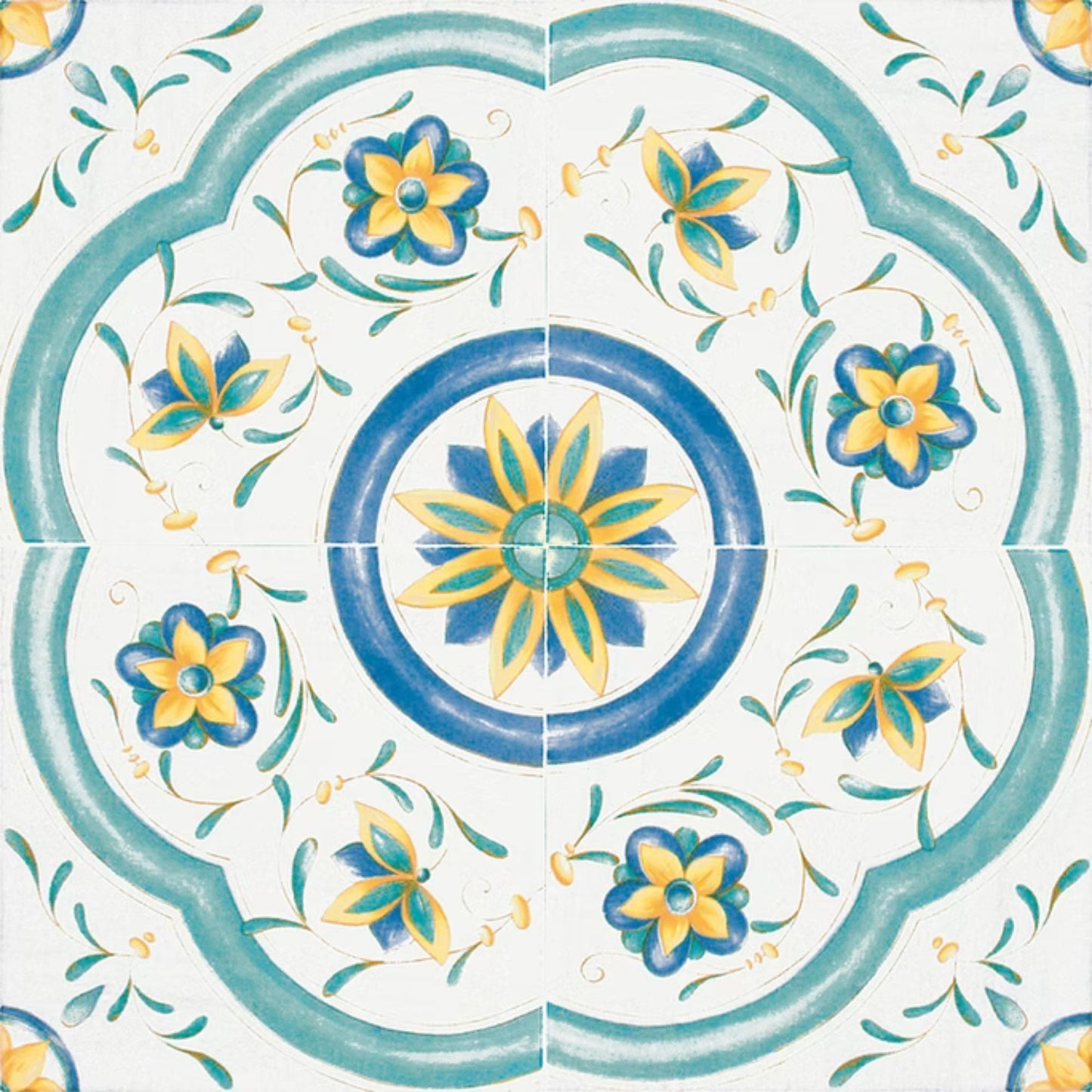 ANTICHE RIGGIOLE NAPOLETANE SAVOIA ITALIA Piastrelle in gres porcellanato decorato effetto maiolica storica della Costiera Amalfitana