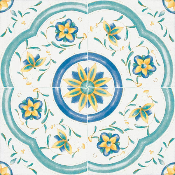 ANTICHE RIGGIOLE NAPOLETANE SAVOIA ITALIA Piastrelle in gres porcellanato decorato effetto maiolica storica della Costiera Amalfitana