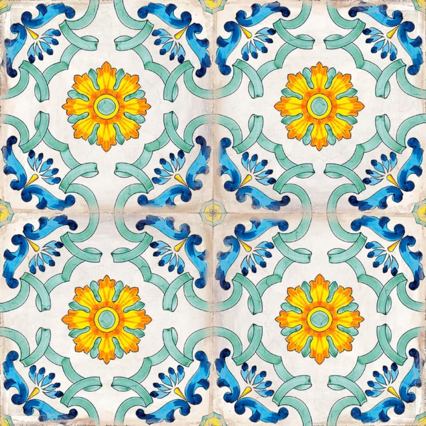 VIETRI SAVOIA ITALIA Piastrelle in gres porcellanato decorato effetto maioliche partenopee vivaci e artigianali per pavimenti e rivestimenti