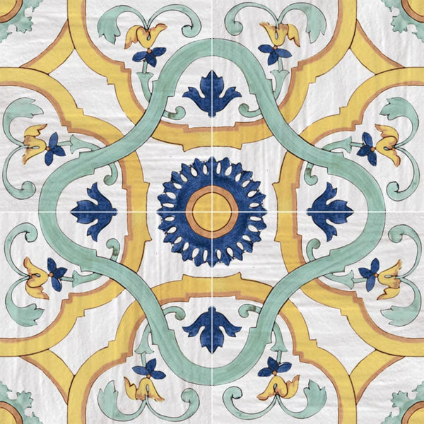 MAIOLICHE DEL GOLFO SAVOIA ITALIA Piastrelle in gres porcellanato decorato effetto maiolica napoletana per pavimenti e rivestimenti d’interni ed esterni