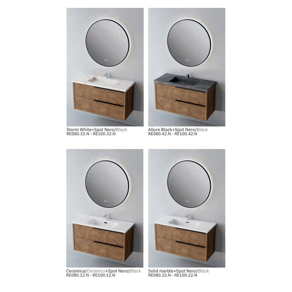 # MOBILE SOSPESO F4 REEL LEGNO LAMINATO 80Cm - NOFER mobile bagno con 2 cassetti