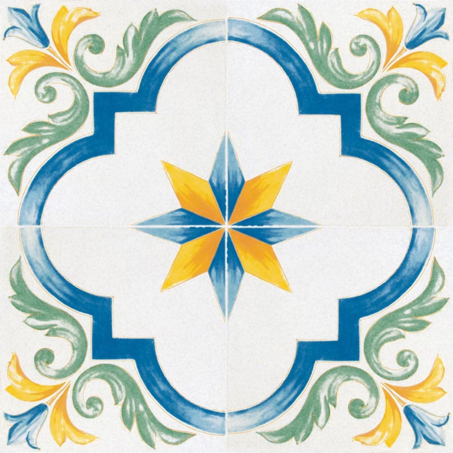 ANTICHE RIGGIOLE NAPOLETANE SAVOIA ITALIA Piastrelle in gres porcellanato decorato effetto maiolica storica della Costiera Amalfitana