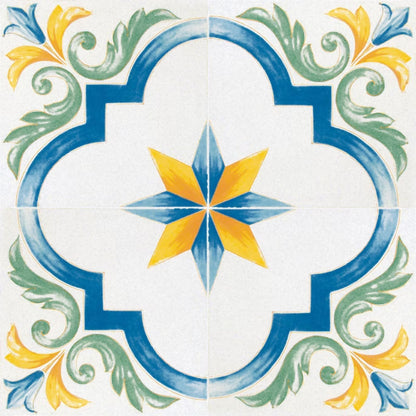 ANTICHE RIGGIOLE NAPOLETANE SAVOIA ITALIA Piastrelle in gres porcellanato decorato effetto maiolica storica della Costiera Amalfitana