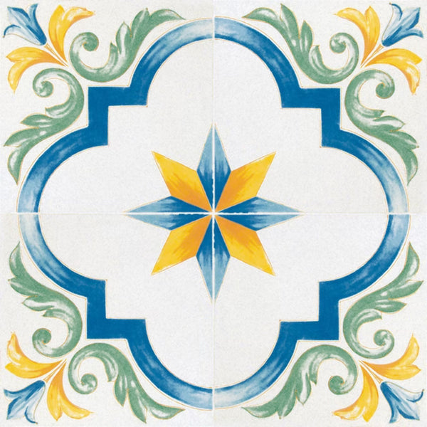 ANTICHE RIGGIOLE NAPOLETANE SAVOIA ITALIA Piastrelle in gres porcellanato decorato effetto maiolica storica della Costiera Amalfitana
