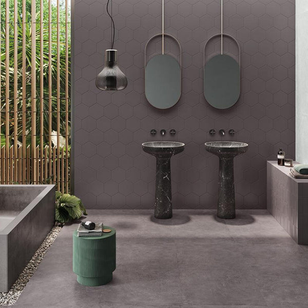 # SIXTY - EMILCERAMICA ambienti dalla terra nuda, primordiale, sofisticata ed elegante