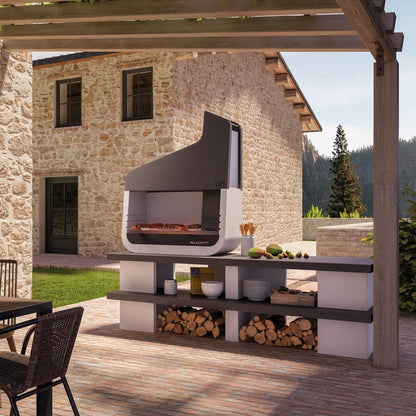 Barbecue da appoggio Up Palazzetti con cappa antracite