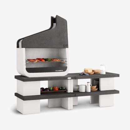Barbecue da appoggio Up Palazzetti con cappa antracite