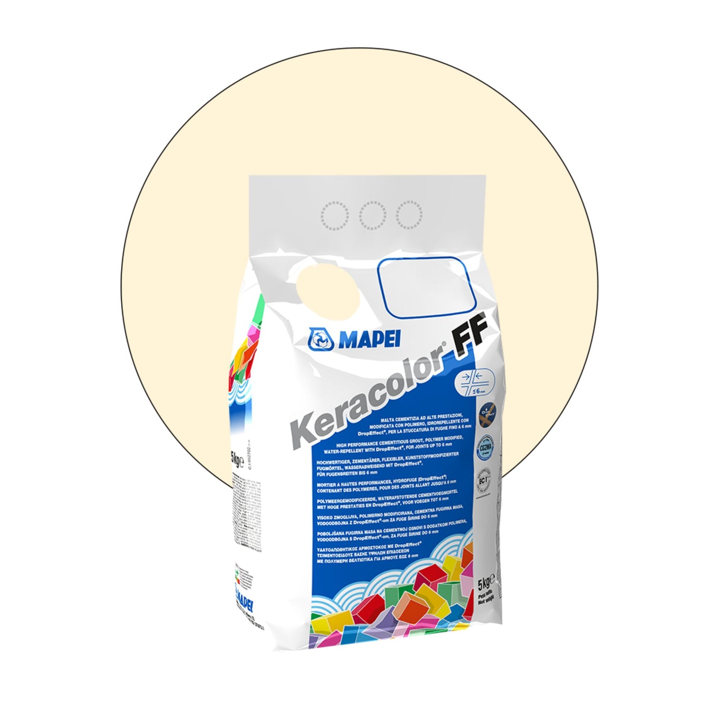 STUCCO KERACOLOR FF 5Kg - MAPEI malta cementizia per fughe resistenti all'umidità, antimuffa, idrorepellente