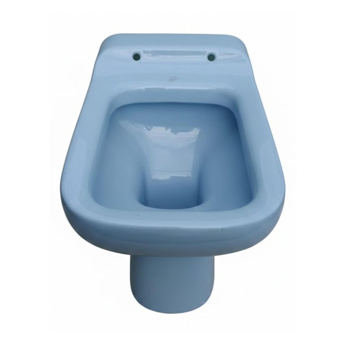 WC Linea CONCA AZZURRO SUSSURRATO IDEAL STANDARD a pavimento in ceramica smaltata con design classico per bagni vintage