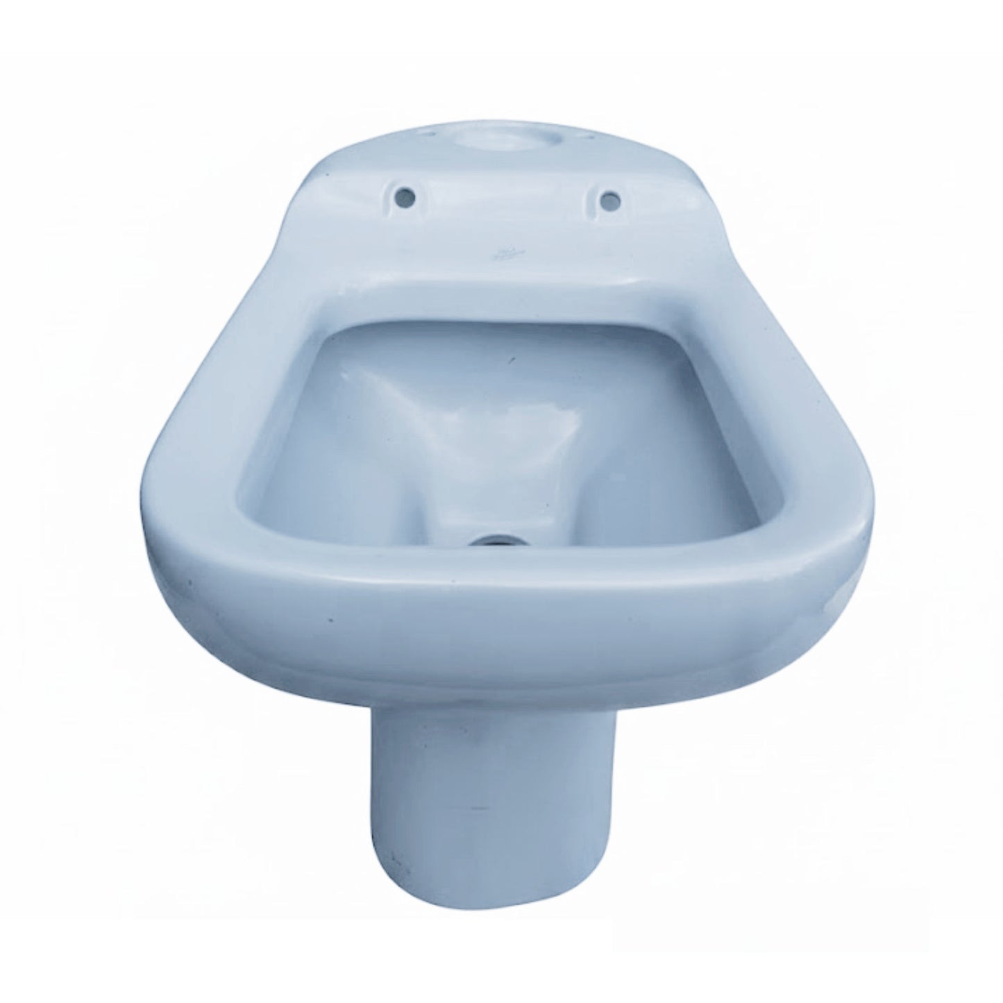 WC Linea CONCA AZZURRO SUSSURRATO CON CASSETTA IDEAL STANDARD a pavimento in ceramica smaltata con design classico per bagni vintage